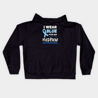 I Wear Blue For My Nephew | Prostate Cancer Kids Hoodie